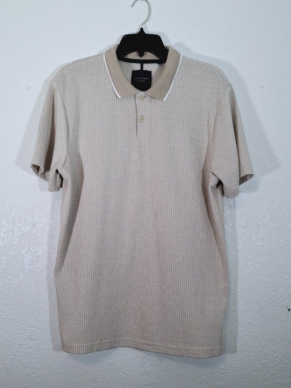 Guide London Premium Polo Shirt Tan With White Trim Around Color - Size XL